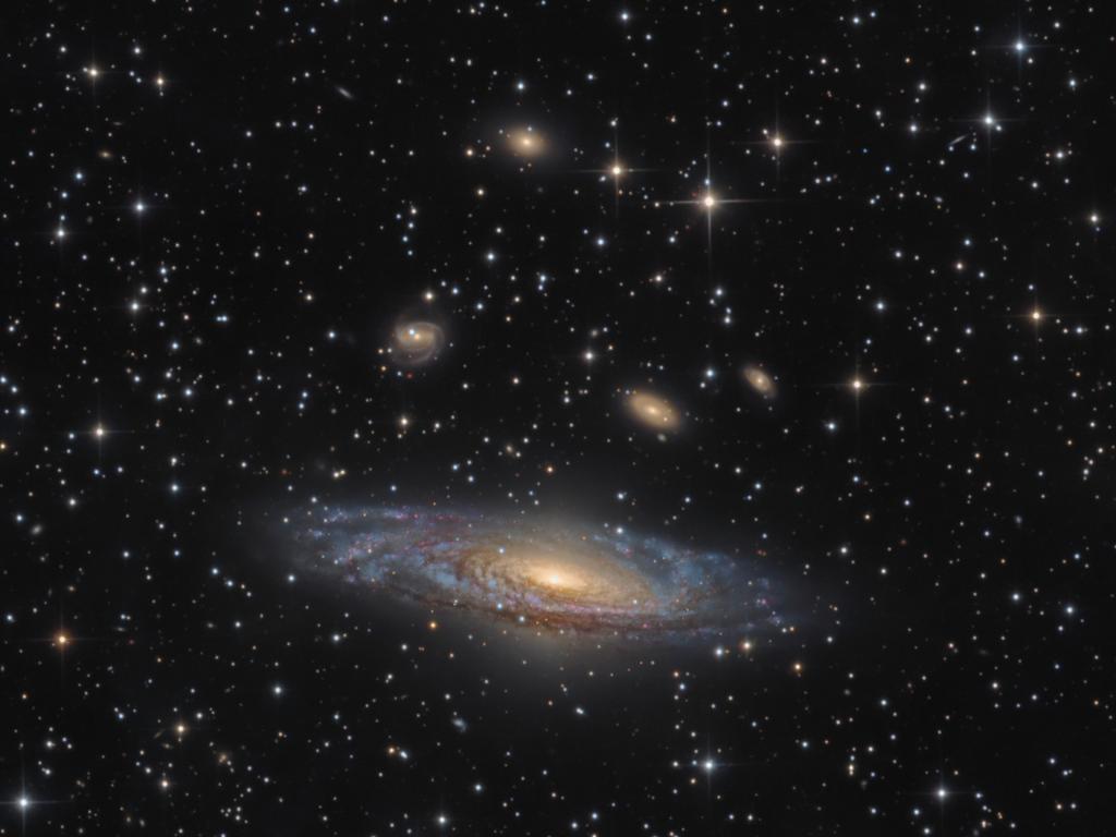 Insight Astronomy Photographer of the Year 2017- Galaxies: Bernard Miller (USA) with NGC 7731 - The Deer Lick Group (Runner Up)