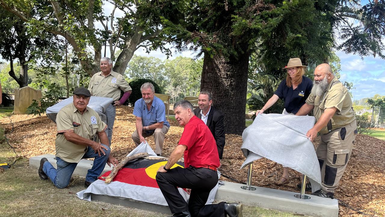 The unveiling of the Butchulla Warriors Memorial.