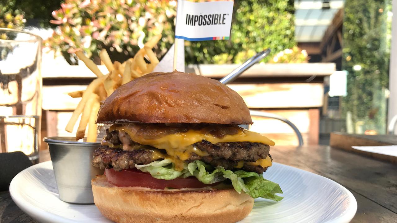 The Impossible 2.0 burger we ordered at Umami Burger in LA.