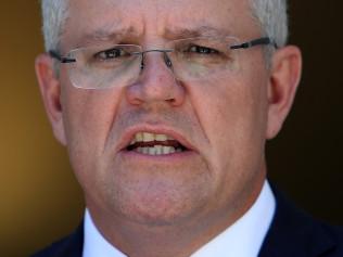 PM Scott Morrison holding a press conference at Parliament House in Canberra. Picture Kym Smith