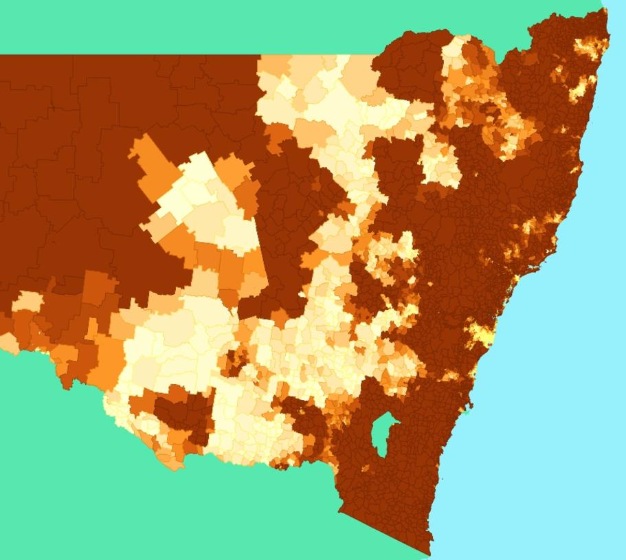 NSW has many areas of pronounced fire risk. Source: 360info.org