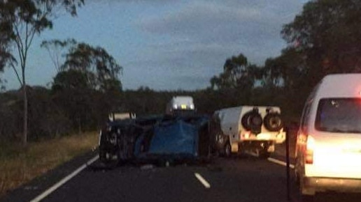 A blue SUV was headed west on the Kennedy Highway when the driver has lost control and the vehicle has rolled this morning.