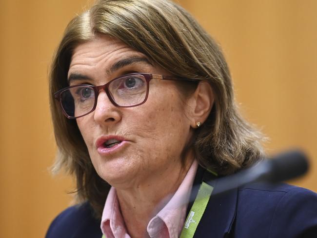 CANBERRA, AUSTRALIA, NewsWire Photos. OCTOBER 26, 2023: Governor of the Reserve Bank of Australia Michele Bullock appears before Senate estimates at Parliament House in Canberra. Picture: NCA NewsWire / Martin Ollman