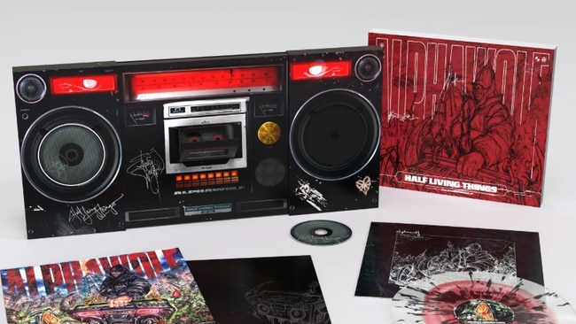 The Grammy nominated Half Living Things Deluxe Box Set from Burnie founded band Alpha Wolf. Picture: Sharp Tone