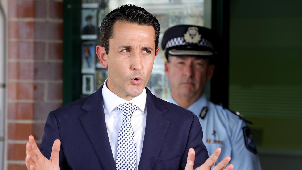 Premier David Crisafulli has defended the LNP’s new youth crime laws. Picture: Steve Pohlner