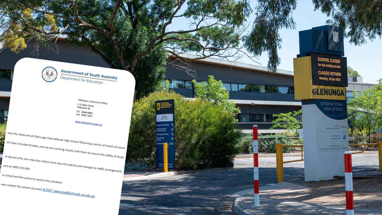 Security fears at major Adelaide high school over email threats