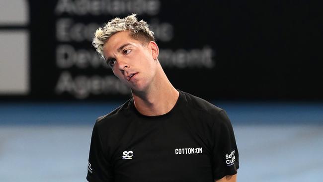 Thanasi Kokkinakis missed some key opportunities. Picture: Sarah Reed/Getty Images