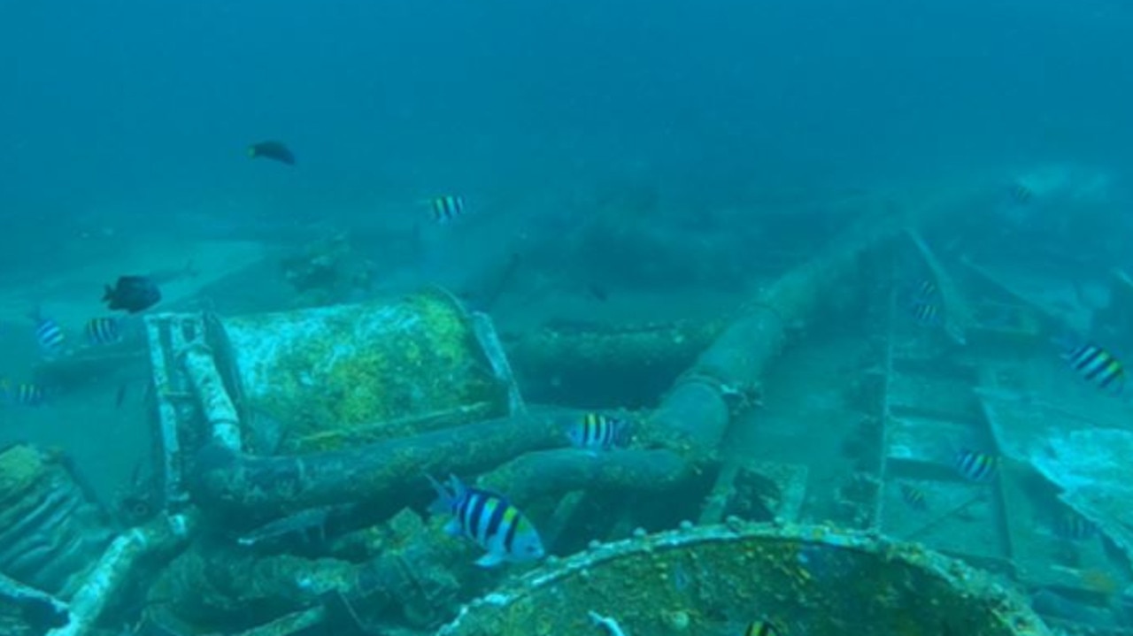 Ex-HMAS Brisbane re-imagined by Cyclone Alfred. Picture: contributed.