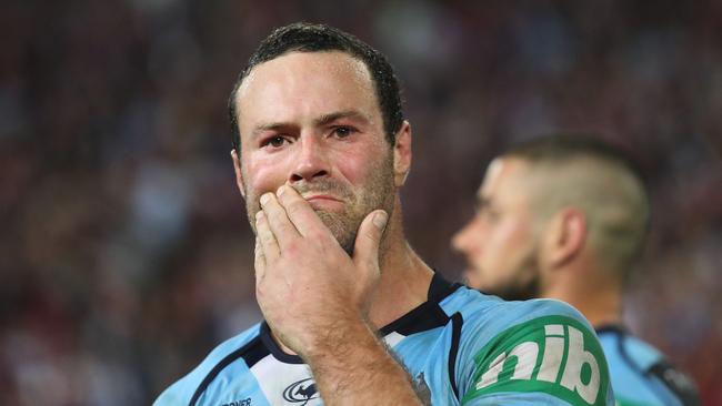 NSW's Boyd Cordner after NSW loss during Game 3 of the State of Origin series between the NSW Blues and QLD Maroons at Suncorp Stadium, Brisbane. Picture: Brett Costello