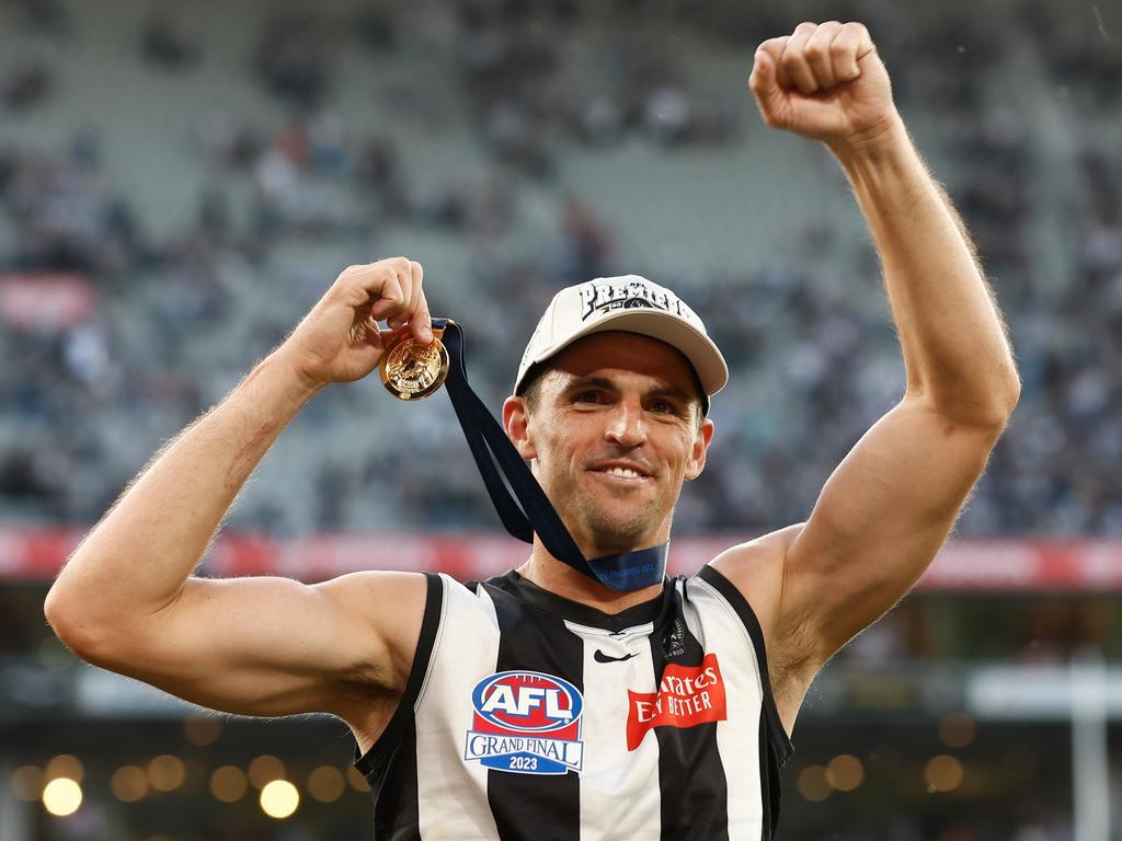 Nathan Murphy of the Magpies in action during the 2023 AFL Round 12 News  Photo - Getty Images
