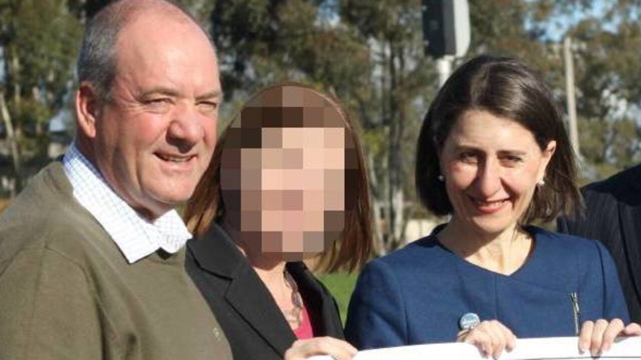 Daryl Maguire and NSW Premier Gladys Berejiklian in Wagga Wagga in 2017.