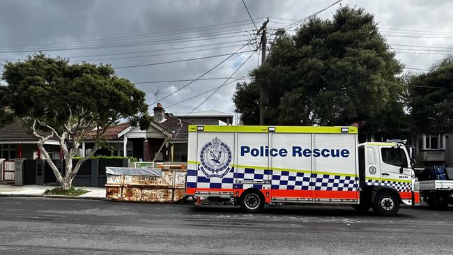 Police rescue truck outside the home on Coogee Bay Road.