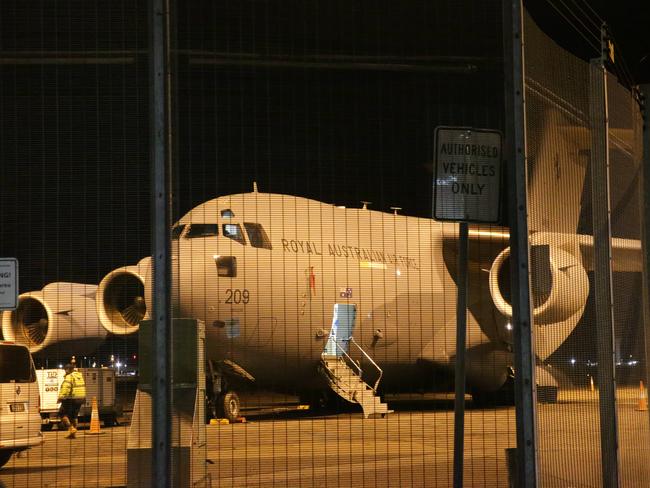 The RAAF have transported victims of the New Zealand Volcano eruption on White Island to Australia for medical attention. Picture: Bill Hearne