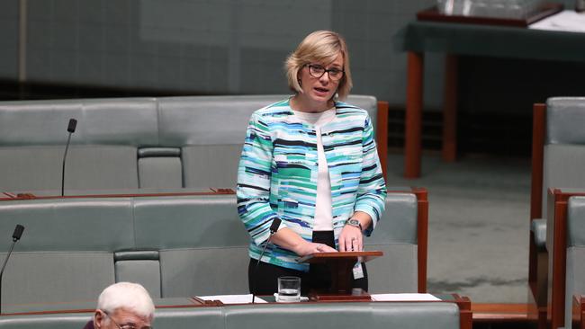 Zali Steggall delivering her maiden speech in Canberra. Picture: Kym Smith