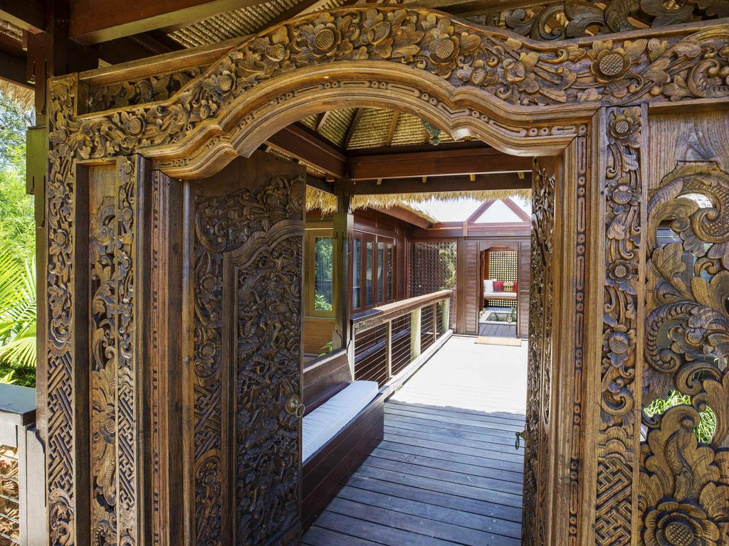 Entry to the master villa at the newly renovated Makepeace Island. Picture: Lachie Millard