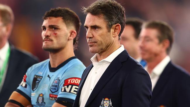 Blues coach Brad Fittler’s future is up for debate. Picture: Getty Images