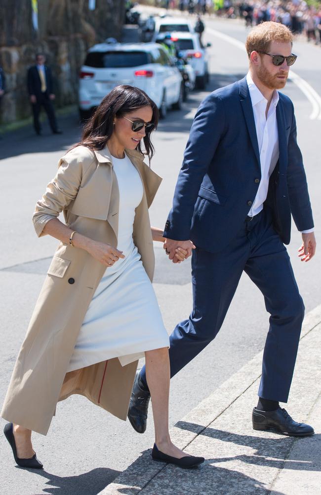 Cheap by comparison! She changed into a pair of $200 Rothy’s flats to visit Taronga Zoo. Picture: Getty Images