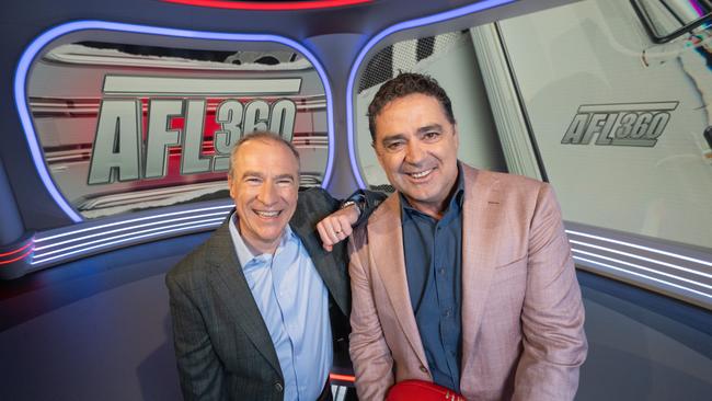 Gerard Whateley and Garry Lyon are ready for the new era of AFL360. Picture: Tony Gough