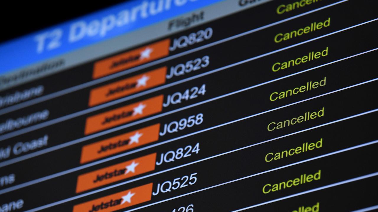 Flights have been cancelled across the country as state's shut their borders in response to the Sydney outbreak. Picture: NCA NewsWire/Bianca De Marchi