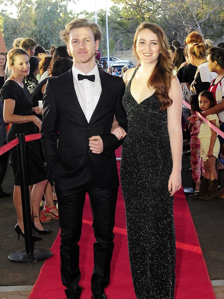 Josh Fidler and Anna Miers at the 2014 Centralian Senior College College formal. Picture: JUSTIN BRIERTY / NT NEWS