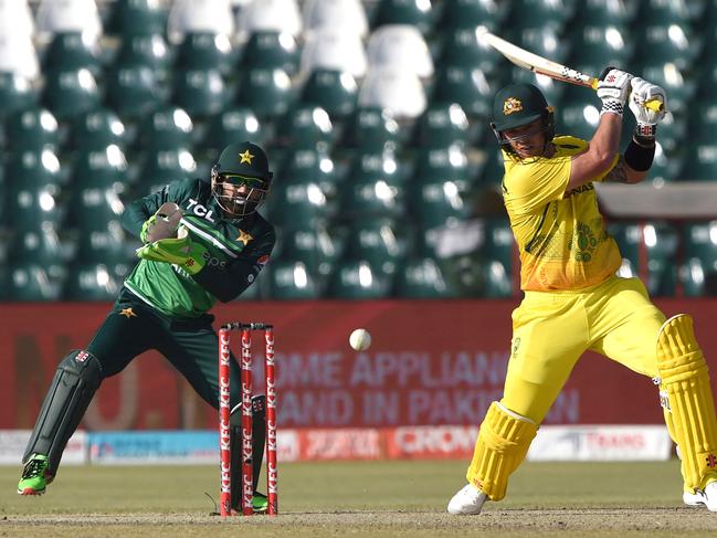 Ben McDermott may have played his way into the World Cup squad with this innings. Picture: Arif ALI / AFP