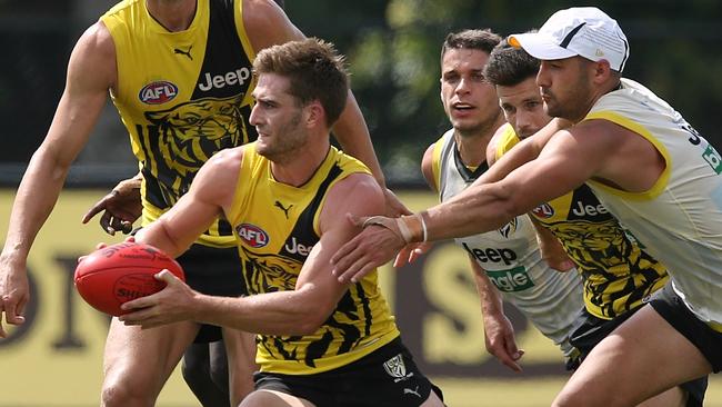 Anthony Miles training with Richmond. Picture:Wayne Ludbey