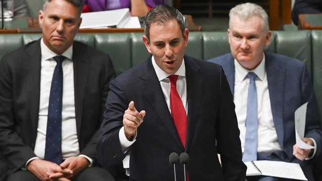 Treasurer Jim Chalmers during Question Time at Parliament House in Canberra. Picture: NCA NewsWire / Martin Ollman