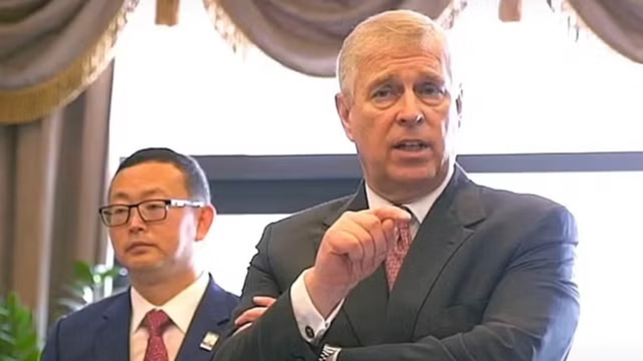 Prince Andrew and ‘close confidant’ Yang Tengbo – an alleged Chinese spy. Picture: PitchatPalace/YouTube