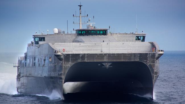 One of the US Navy’s Joint High Speed Vessels, built in Western Australia by Austal.