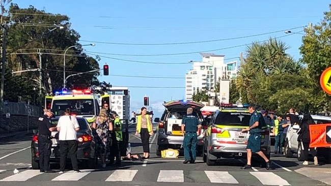 A crossing supervisor was struck by a car outside of Labrador school on Tuesday afternoon.