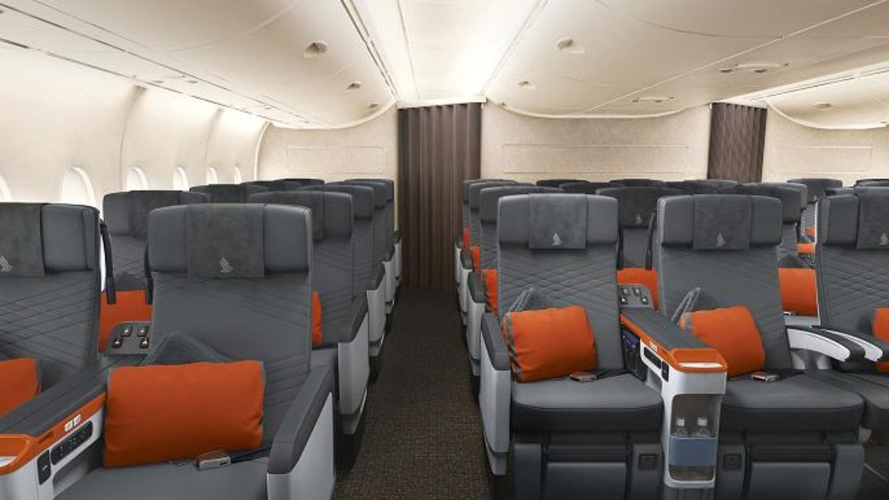 The premuim economy class on Singapore Airlines’ A380s. Picture: Singapore Airlines