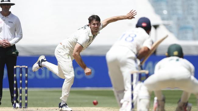 Mitch Marsh bowls on day five of the Boxing Day Test, as Ashton Agar said he deserved to keep his spot in the Test side. Picture: Martin Keep / AFP