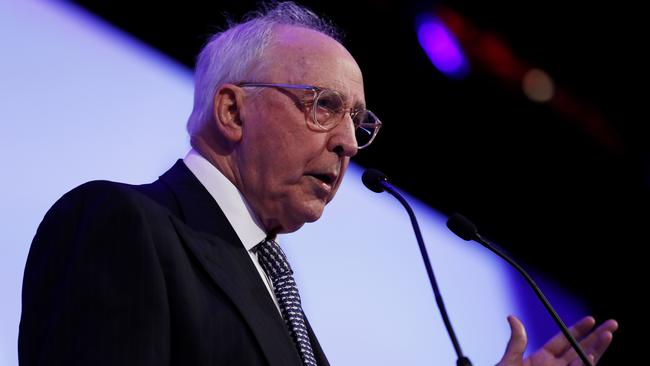 Former Prime Minister Paul Keating speaking at The Australian’s Strategic Forum. Picture: Nikki Short