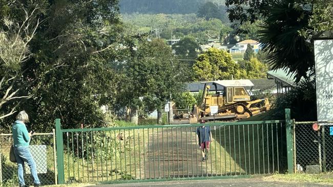 Earthmoving equipment at the Maunds Rd site in Atherton on Friday morning. Picture: Supplied