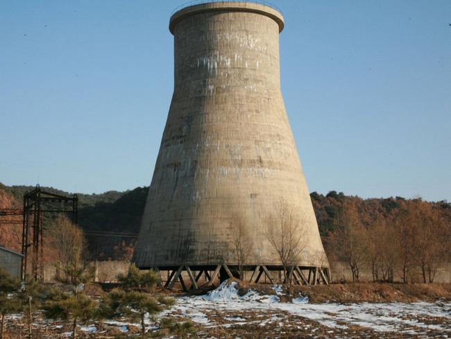 The cooling tower at the Yongbyon nuclear complex near Pyongyang, North Korea, which was destroyed in 2008. Picture: Xinhua, Wang Wei/AP