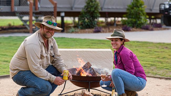 Ash and Carly Clark from Splitters Farm can finally make moves on their planned developments. Photo: PAUL BEUTEL