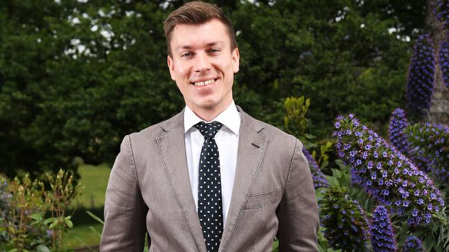 Tasmania's newest Rhodes Scholar Bede Jones, who grew up in Tasmania and studied philosophy and criminology in Melbourne. Picture: NIKKI DAVIS-JONES