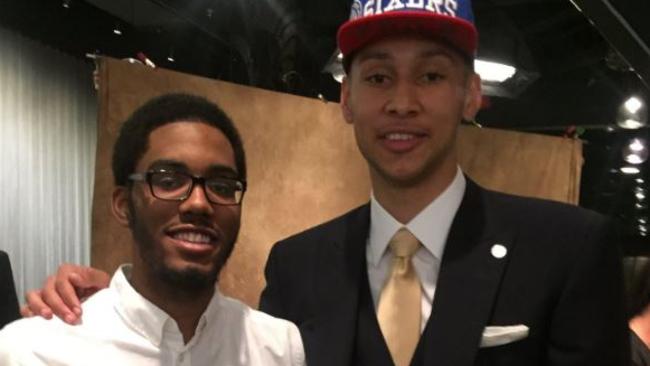 Number one NBA draft pick Ben Simmons with cousin Zachary.