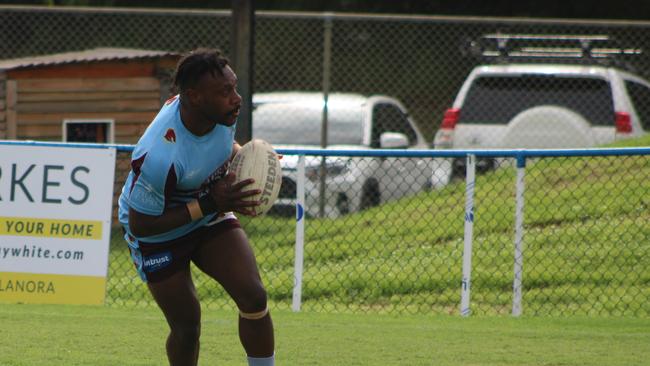 Jedidiah Simbiken was in good form in the CQ Capras season opener on Saturday.