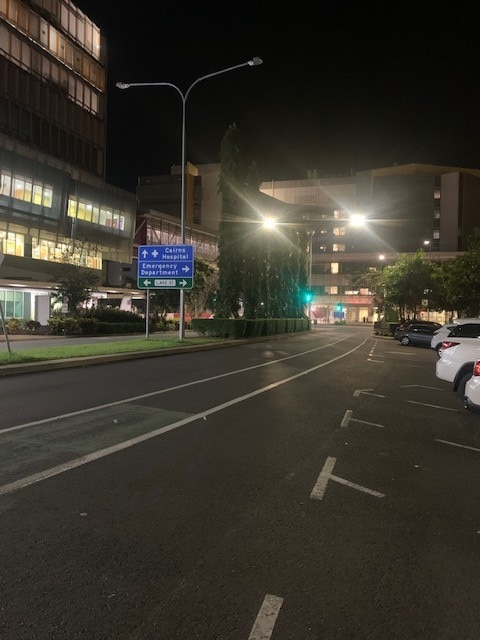 Nurses have reported areas around the hospital where the lighting is inadequate and they walk to their cars in the dark. Picture: Supplied.