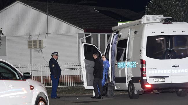 Forensics at the scene of the fatal shooting. Picture: Gordon McComiskie