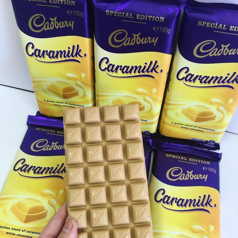 Australians are getting excited over the rumoured 'return' of Cadbury Caramilk. Picture: Instagram / Foodfindsgeelong