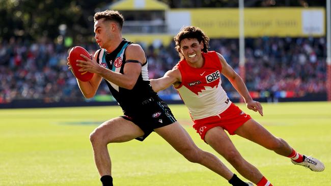 Is Karl Amon on the move? Picture: James Elsby/AFL Photos via Getty Images