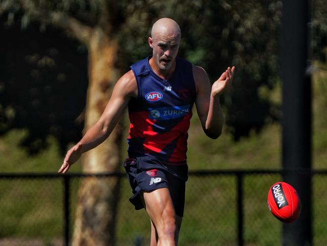 December, 2024. AFL. Football. Melbourne's mature-age recruit Aidan Johnson at training this week at Gosch's Paddock. Picture: MelbourneFC