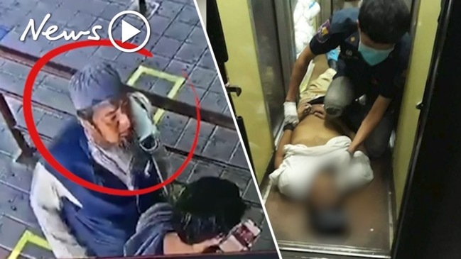 WATCH: Horrifying moment coronavirus patient spits on passenger then drops dead