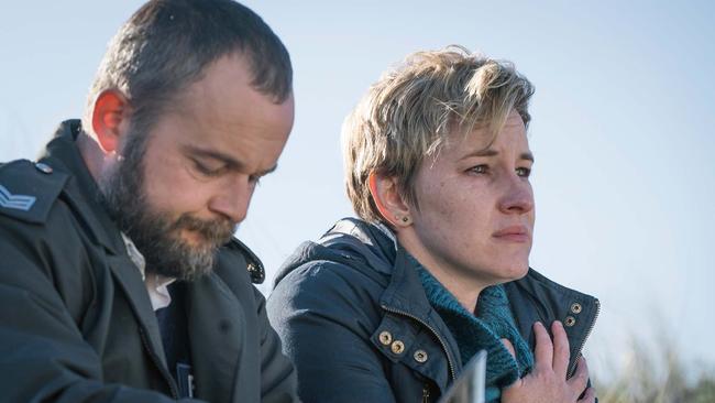 Mulvany with Daniel Henshall in <i>Lambs of God</i>. Picture: Mark Rogers