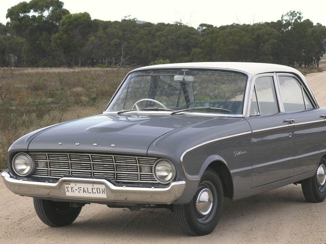 The 1960 Ford Falcon XK sedan. Motor car. Vehicle.