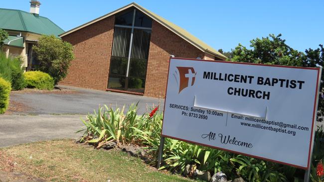 The Millicent Baptist Church has sparked outraged among the LGBTIQA+ community for its regressive stance on Wattle Range Council flying a pride flag. Picture: Arj Ganesan