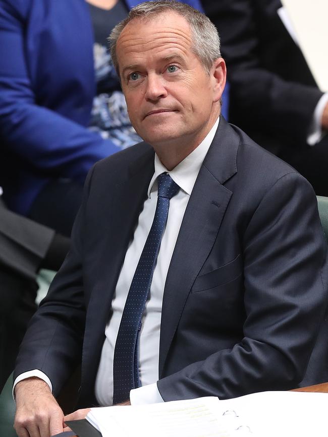 Opposition Leader Bill Shorten in Question Time. Picture: Kym Smith