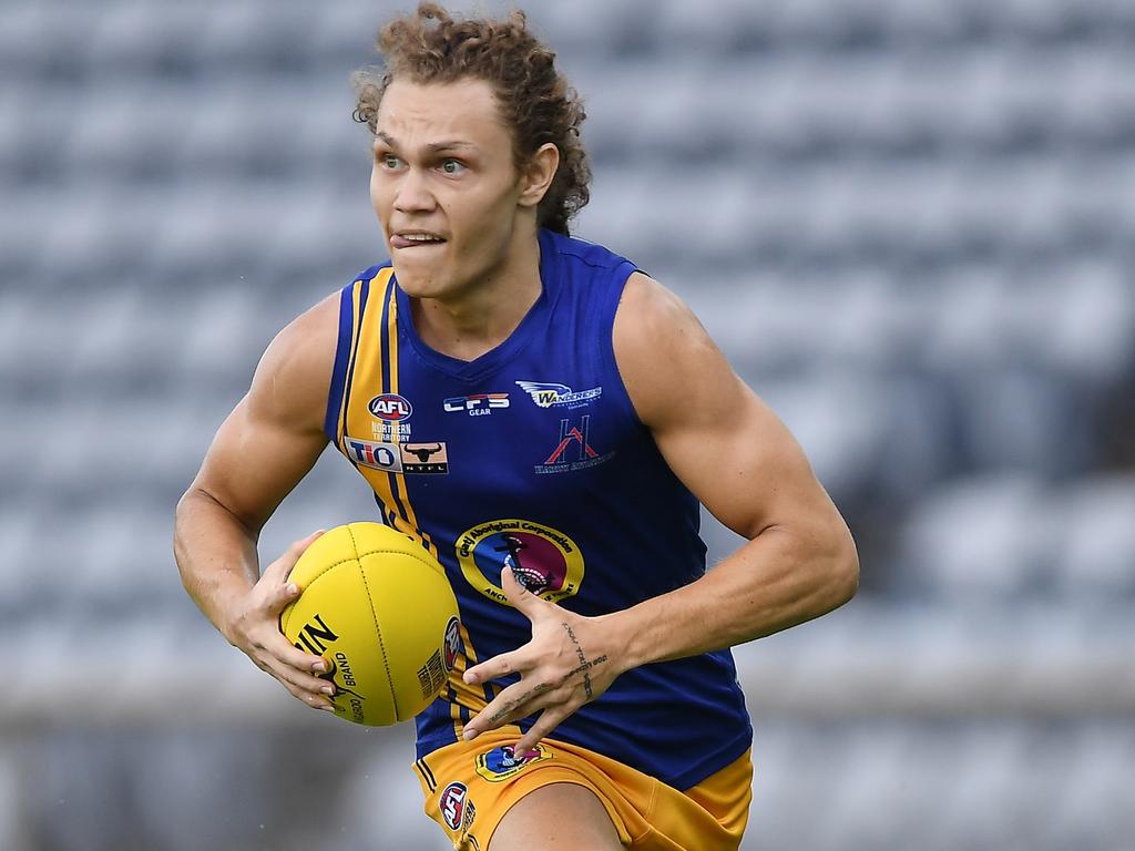 Wanderers' Beau O'Connell had a thrilling start to the season. Picture: Felicity Elliott/AFLNT Media.